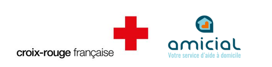 logos de la Croix-rouge française et Amicial, côte à côte