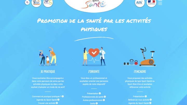 plateforme sport santé_page accueil web