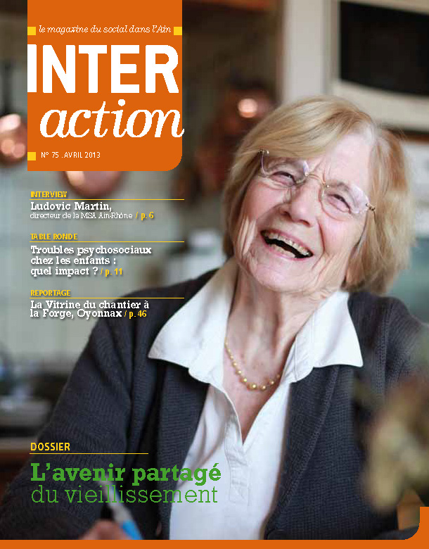 Numero-75_Avenir-partage-vieillissement_couverture une personne âgée rit