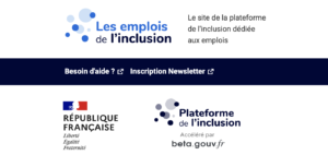 image présentant les partenaires du site de la plateforme de l'inclusion dédiée aux emplois.