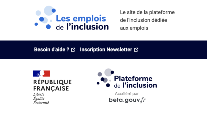 image présentant les partenaires du site de la plateforme de l'inclusion dédiée aux emplois.