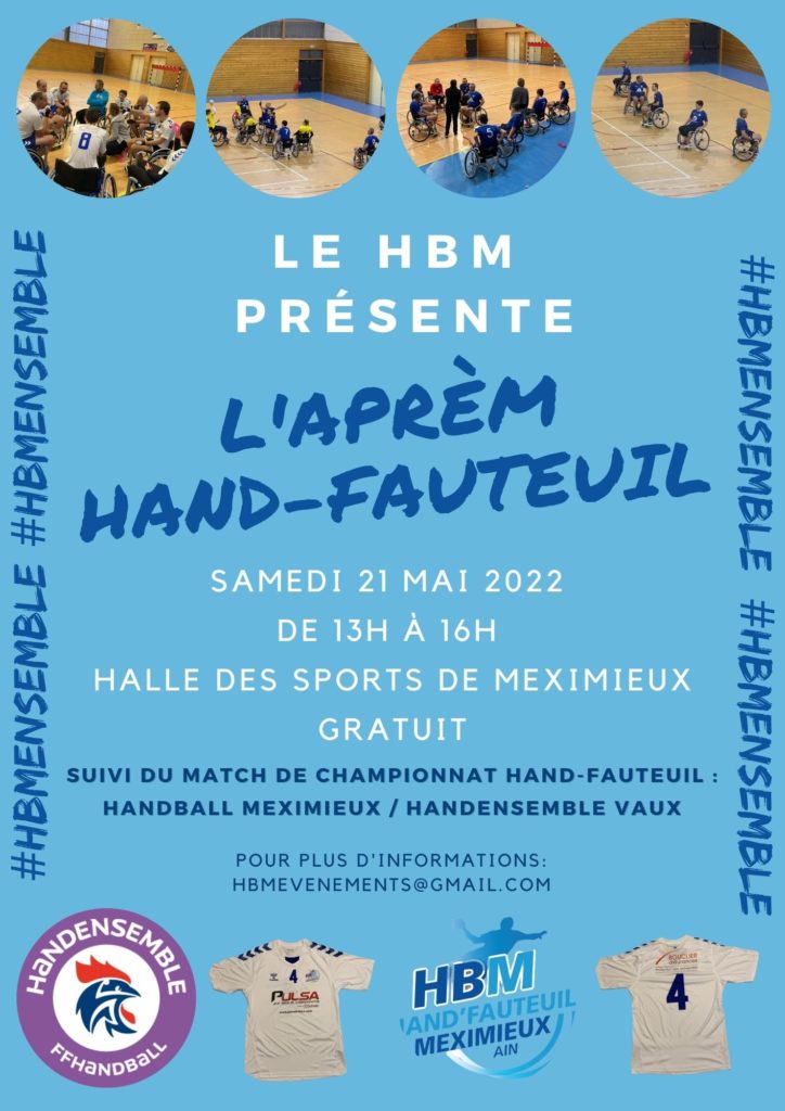 affiche journée handifootball 21 mai 2022 de 13h à 16h, gratuit meximieux