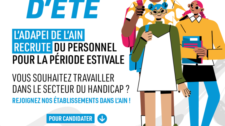 affiche "job d'été" de l'Adapei