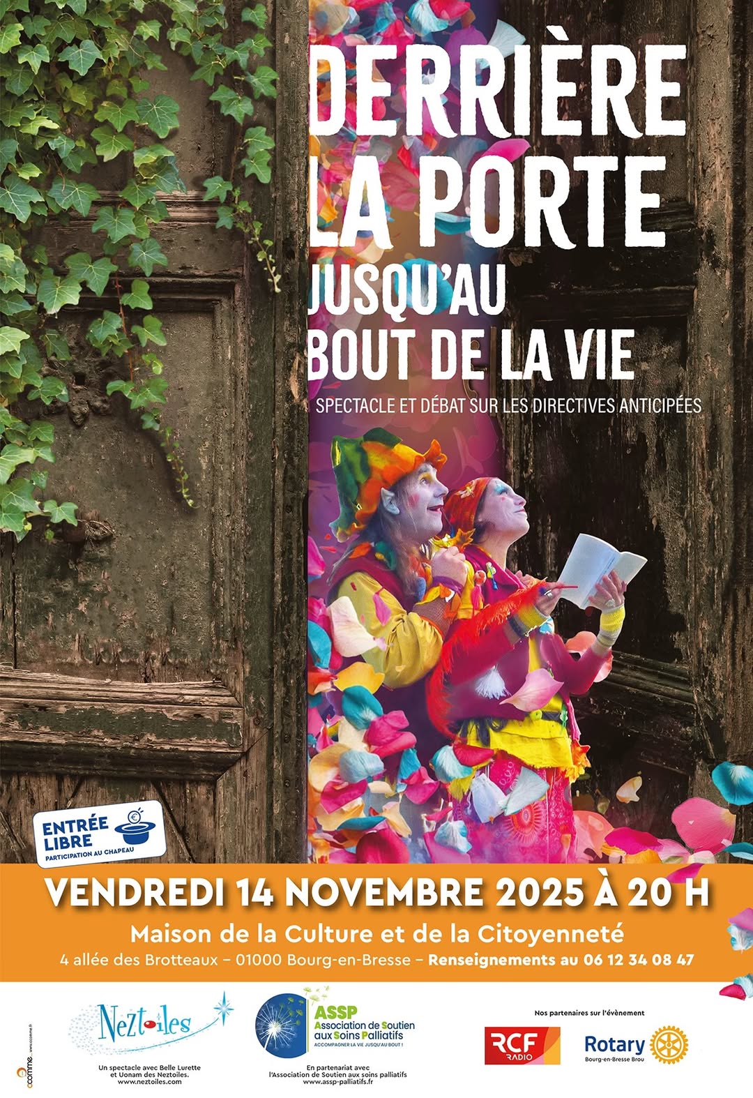 14 novembre – Spectacle-débat sur les directives anticipées – Bourg-en-Bresse