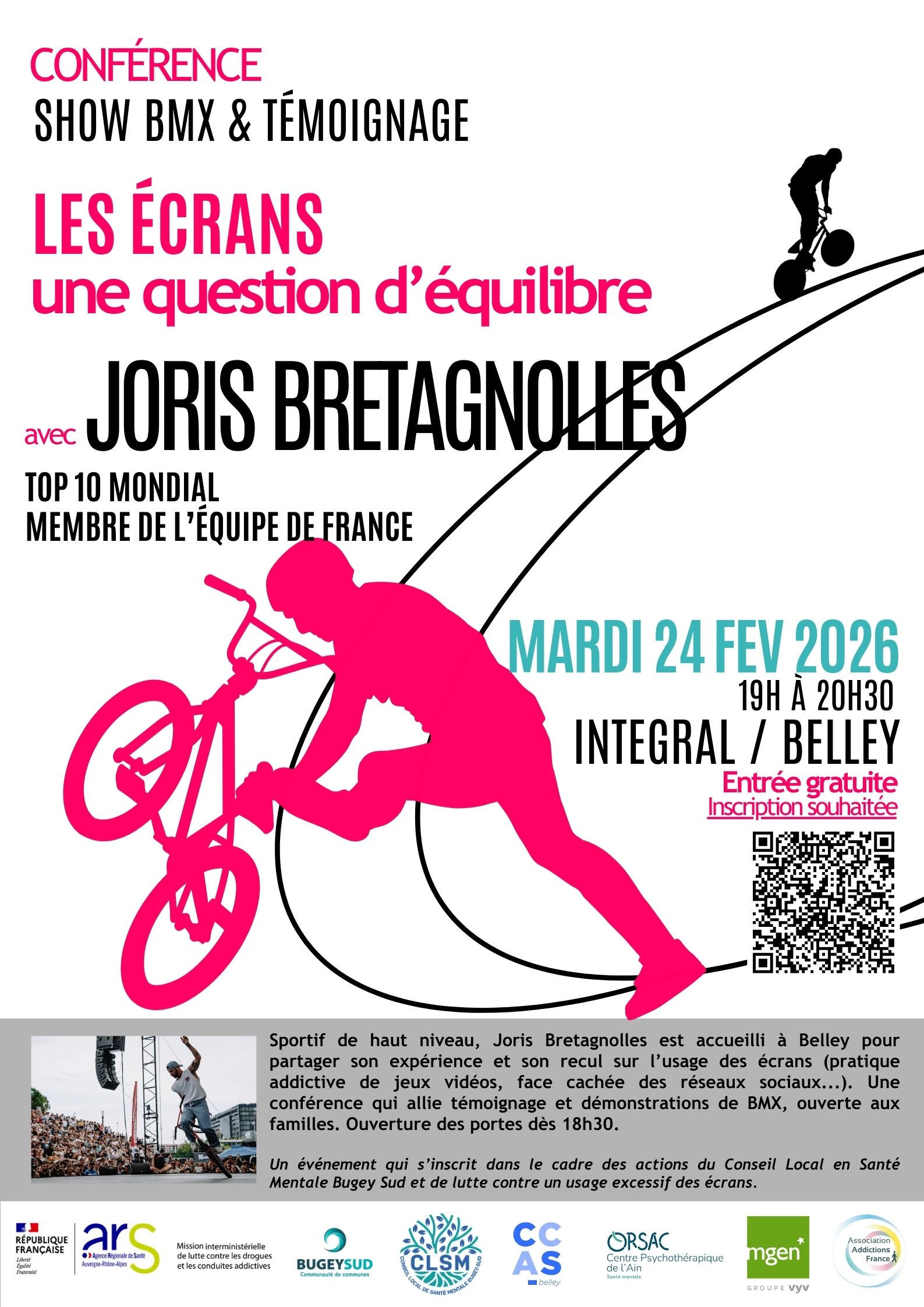 Conférence sur les écrans & show BMX | Belley