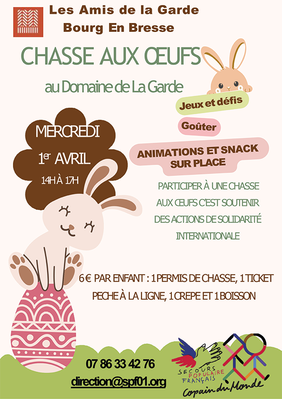 Chasse aux Oeufs 1er avril - Les amis de la Garde Bourg-en-Bresse